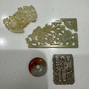 Vintage Jade Carved Collection LOT